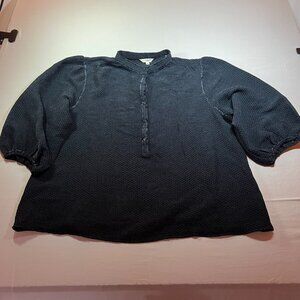 Max Studio Navy Blue Shirt Size 2X